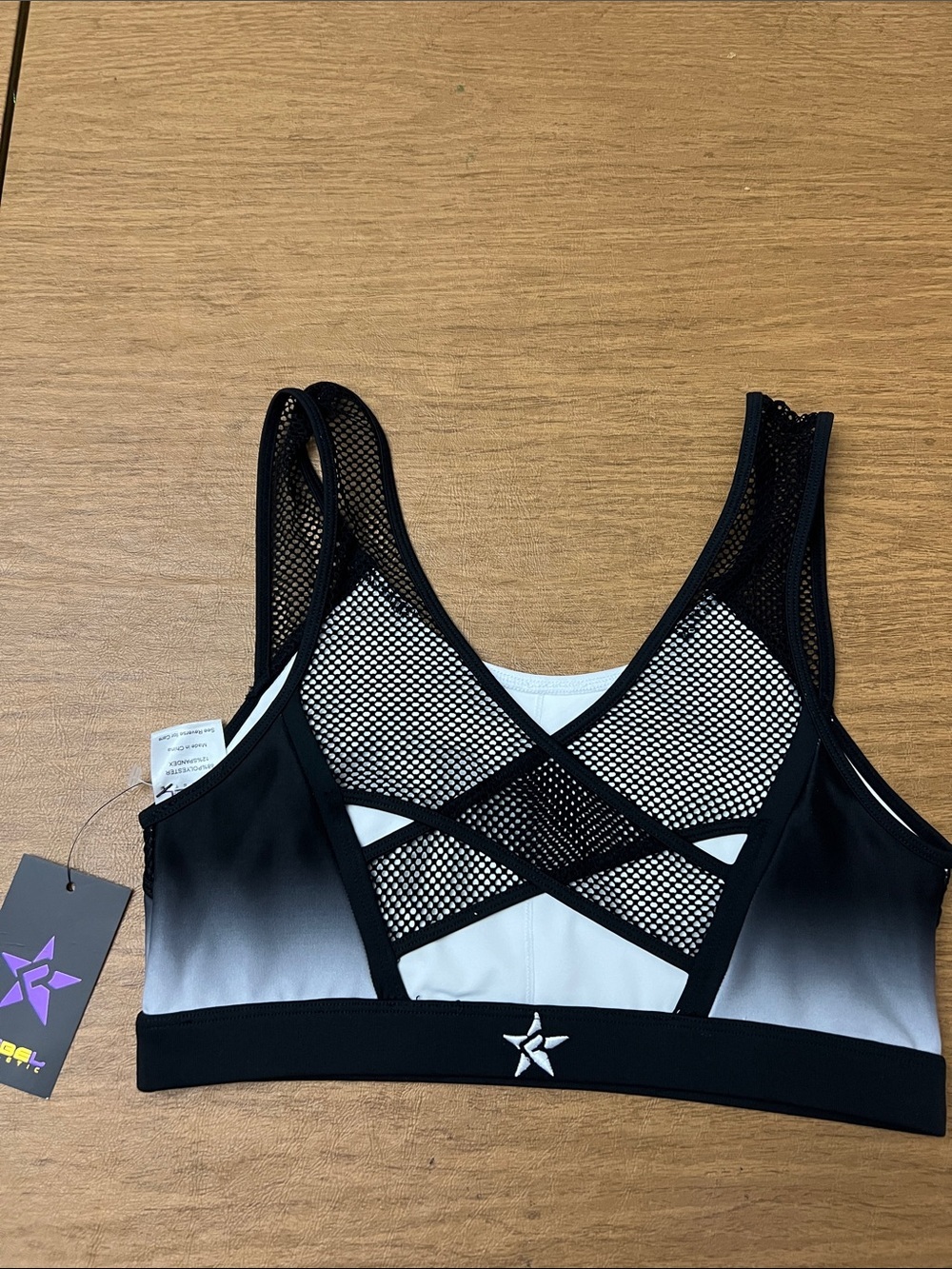 NWT Rebel Athletic Cheer Athletics Black Cat Sports Bra size AM - Picture 3 of 4